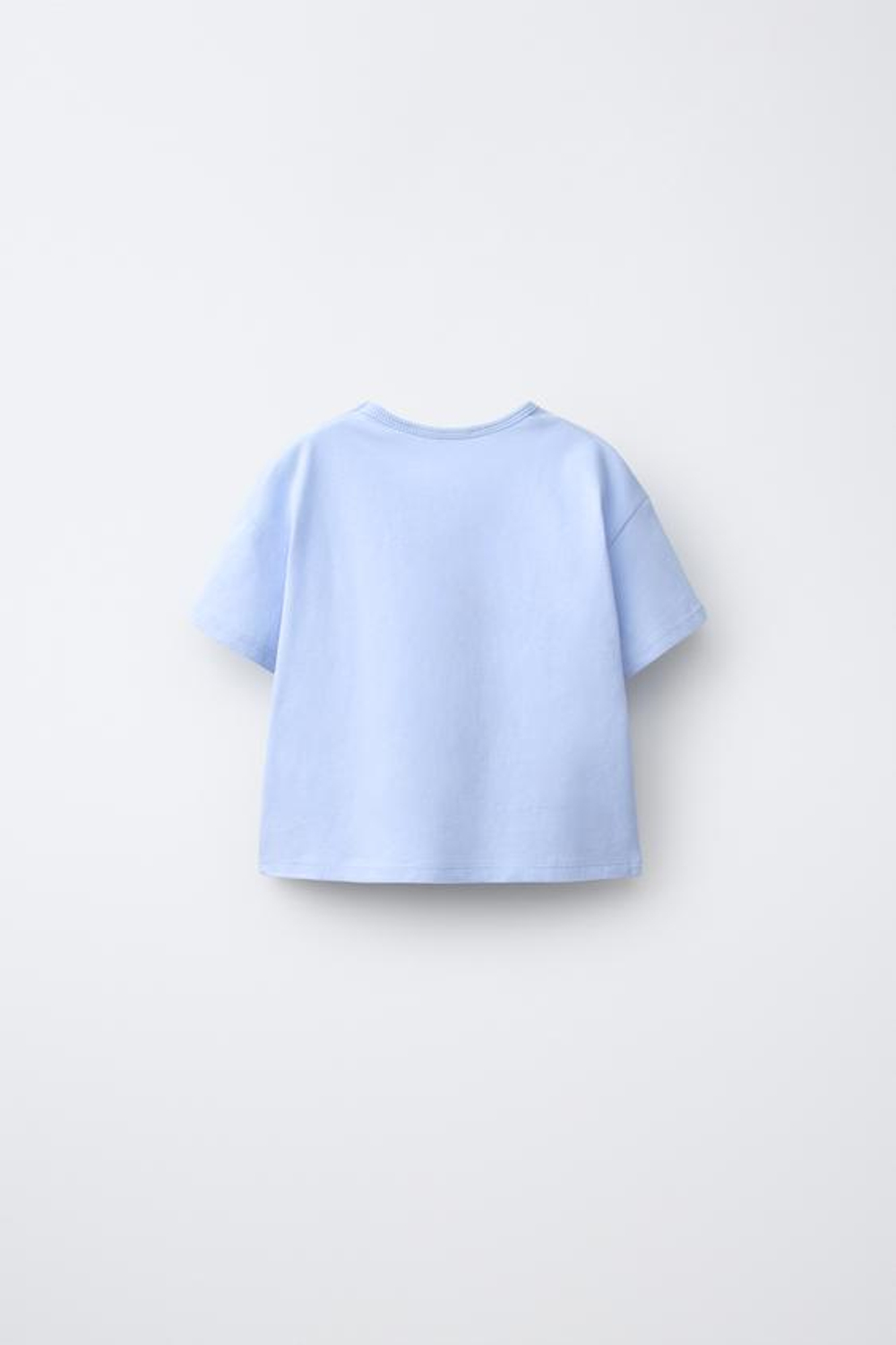 ZARA НАБОР ИЗ ДВУХ ФУТБОЛОК С ПРИНТОМ, ГОЛУБОЙ