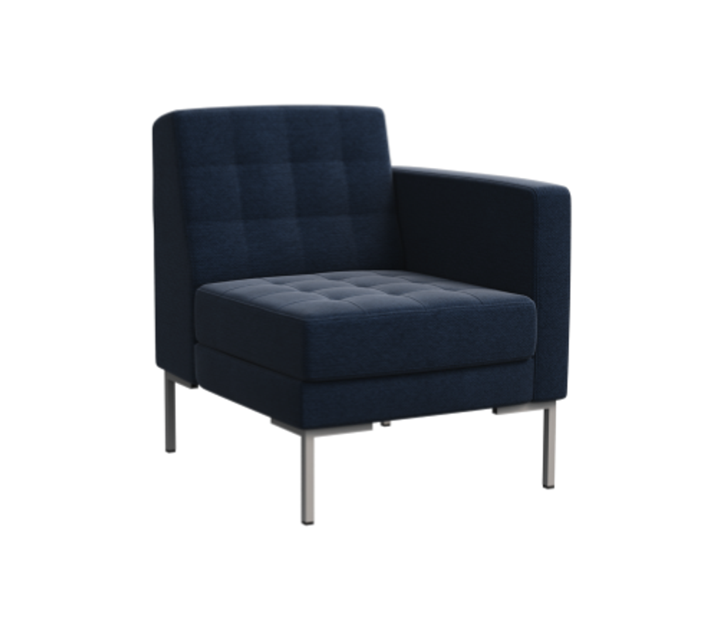 Секция с подлокотником одноместная ФОРЕСТ