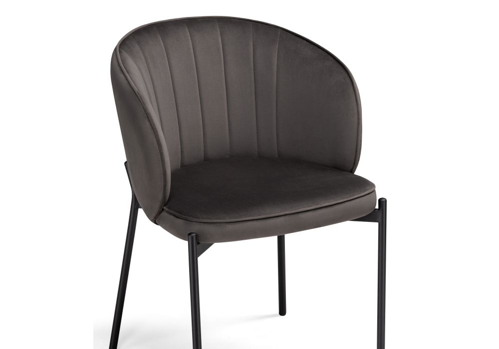 Стул на металлокаркасе Нейл серый / черный