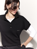 Черное поло Т-кроя