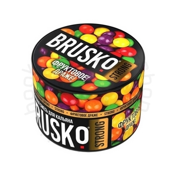 Бестабачная смесь для кальяна BRUSKO, 50 г, Фруктовое драже, Strong