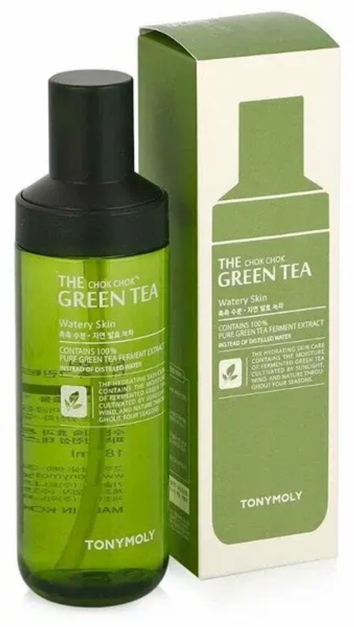 TONYMOLY Увлажняющий тоник для лица с экстрактом зеленого чая THE CHOK CHOK GREEN TEA Watery Skin 180 мл