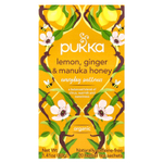 Pukka Herbs, органический травяной чай, лимон, имбирь и мед манука, без кофеина, 20 пакетиков, 40 г (1,41 унции)
