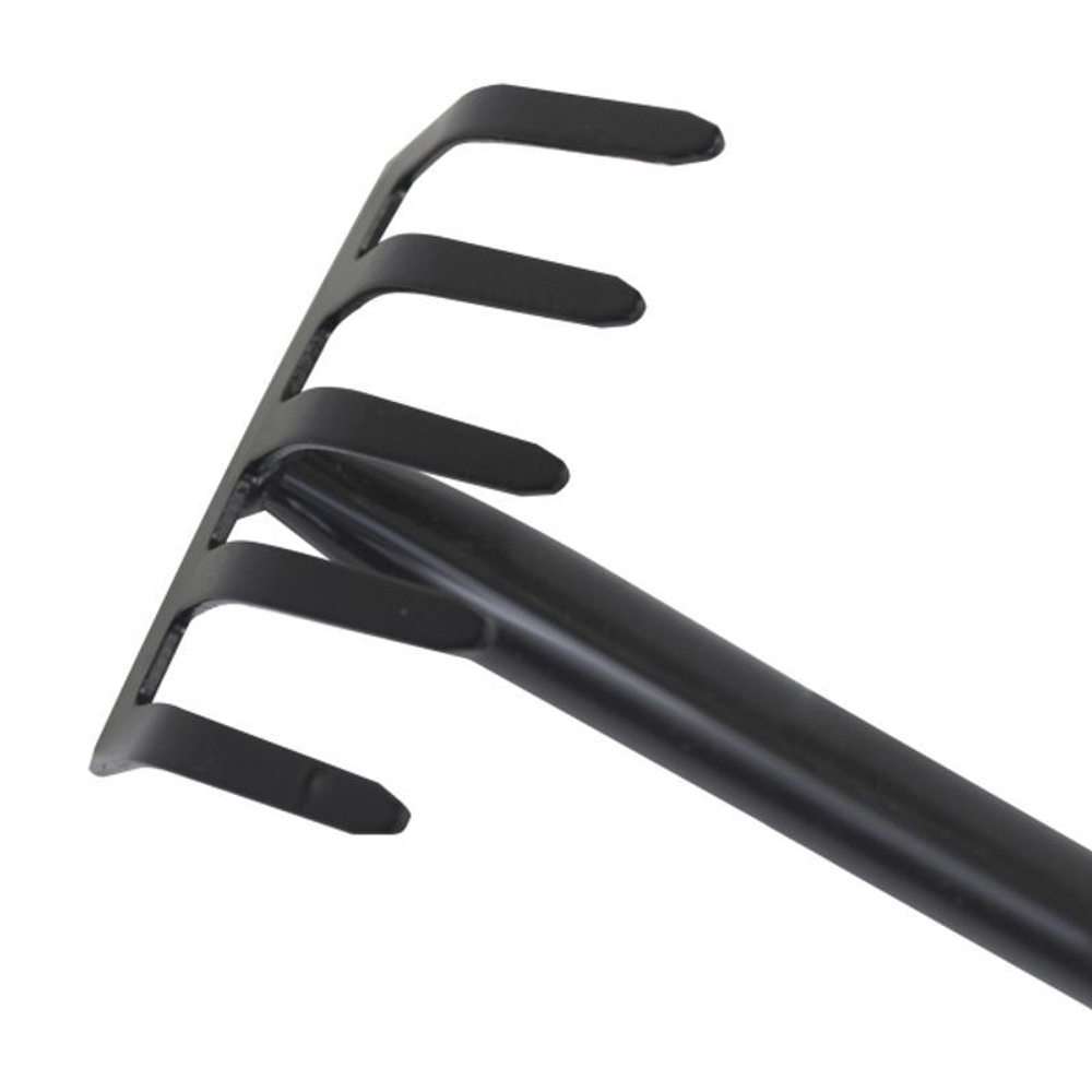 Грабли садовые выгнутые 5 зубьев обрезиненная рукоятка