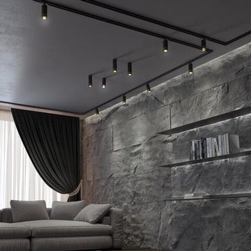 370863 PORT NT22 248 черный/золото Светильник трековый однофазный двухжильный IP20 GU10 9W 220V SLIM