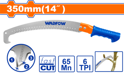 Ножовка садовая 350 мм 6TPI (6/24) WADFOW WHW8G14