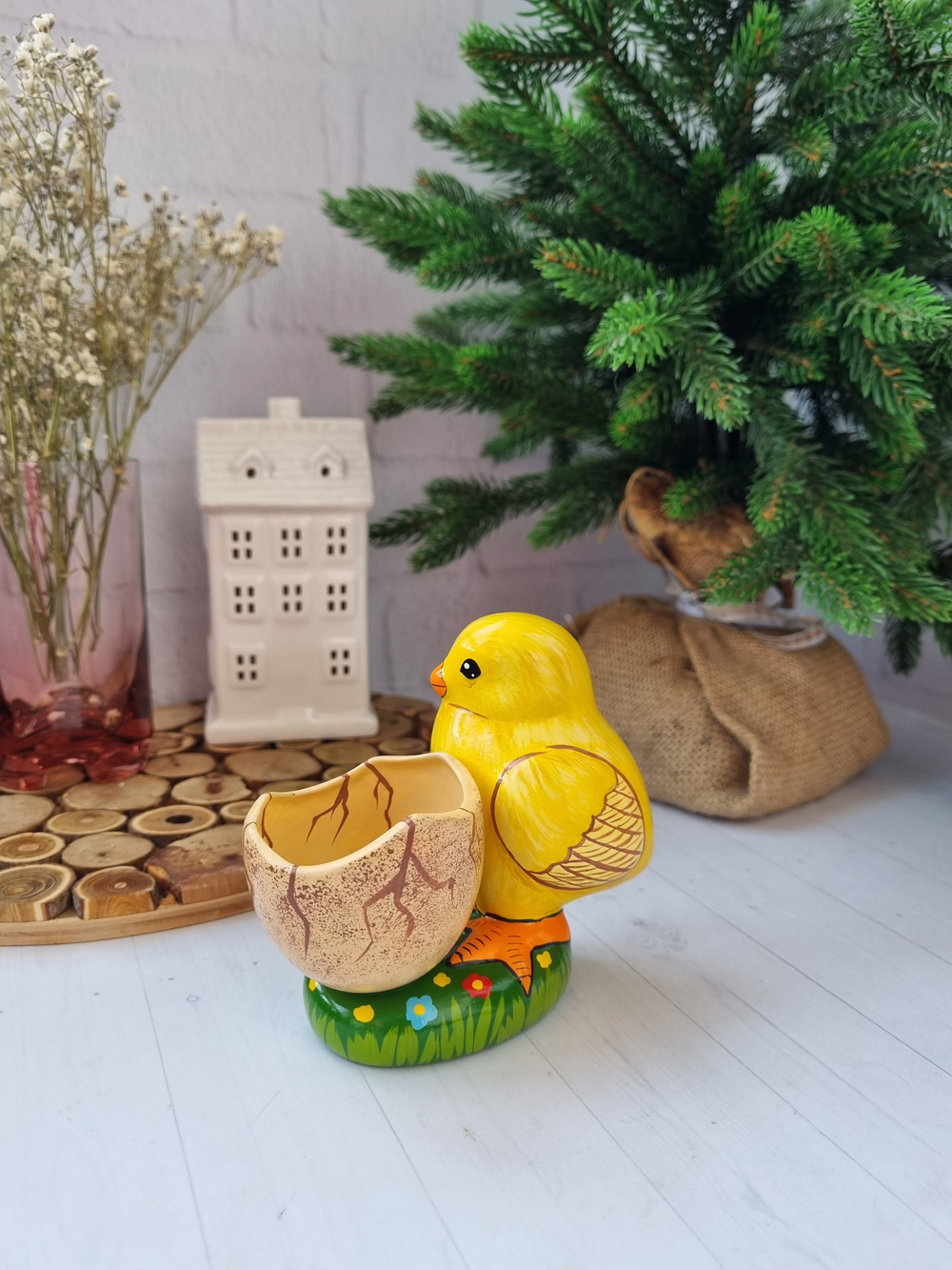 Фарфоровая подставка для яйца "Цыплёнок"