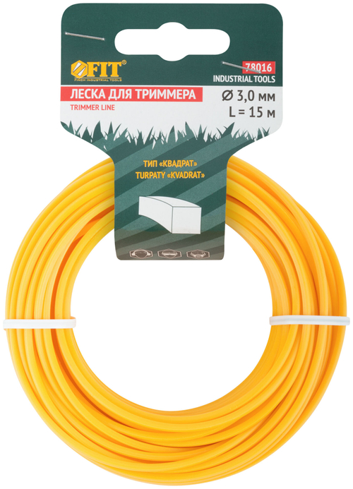 Леска для садовых триммеров "Квадрат" 3,0 мм х 15 м 78016