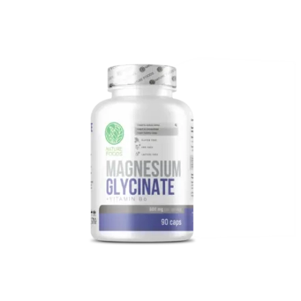 Magnesium Glycinate+B6 600mg 90 caps (Nature Foods)