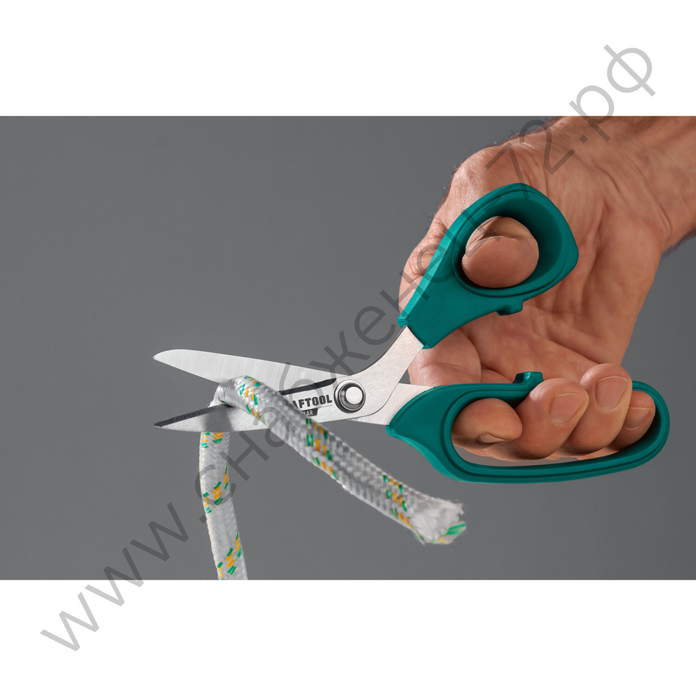 KRAFTOOL KEVLAR 205 мм, Технические ножницы по кевлару и стекловолокну (23207)