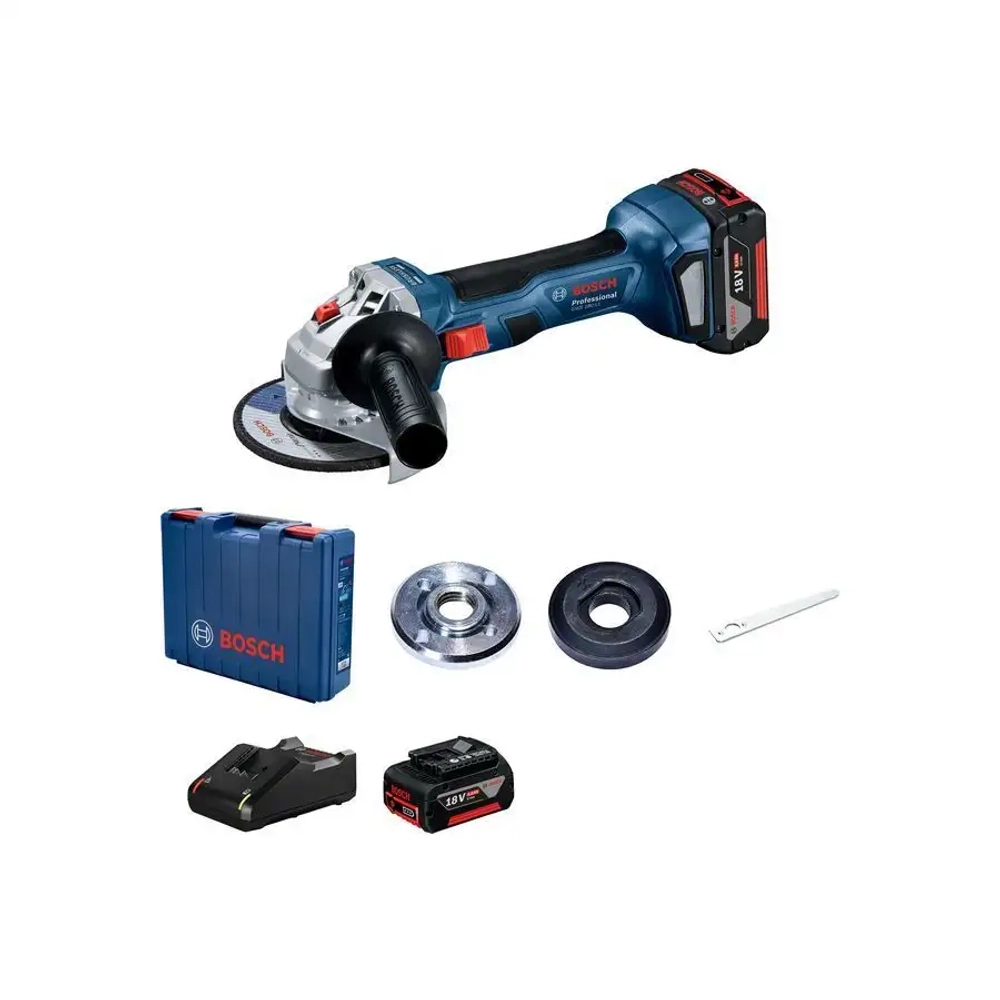Аккумуляторная угловая шлифмашина GWS 180-LI Professional 2х4 Ач BOSCH 06019H90R0