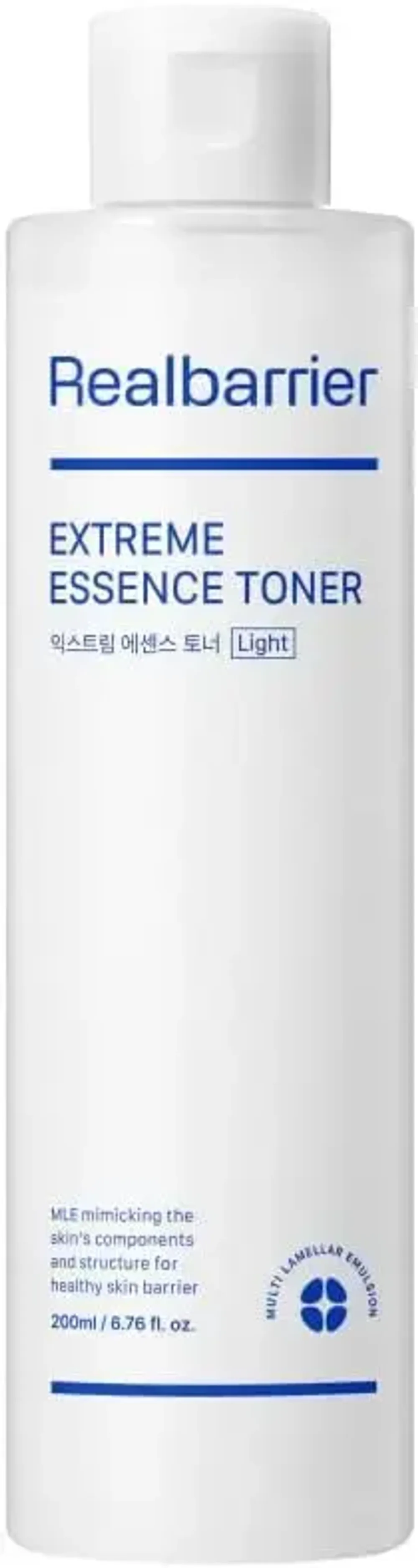 Лёгкий тонер-эссенция с церамидами и технологией MLE® Real Barrier Extreme Essence Toner Light 200 мл.