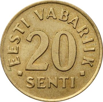 20 сентов 1992 Эстония