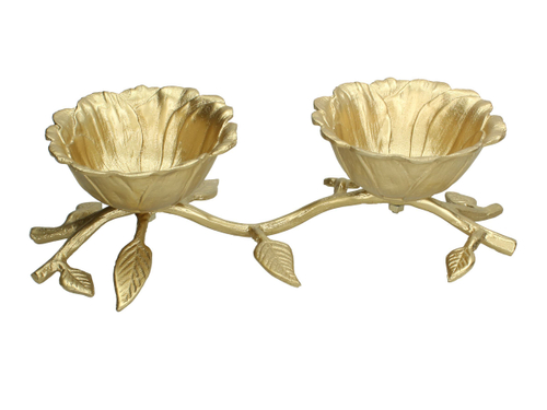 Блюдо декоративное "Ветка" 16х10х36см Алюминий