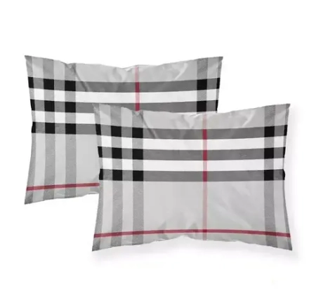 Комплект наволочек 50*70 см (2 шт.) SQUARE BURBERRY GREY, 100% хлопок