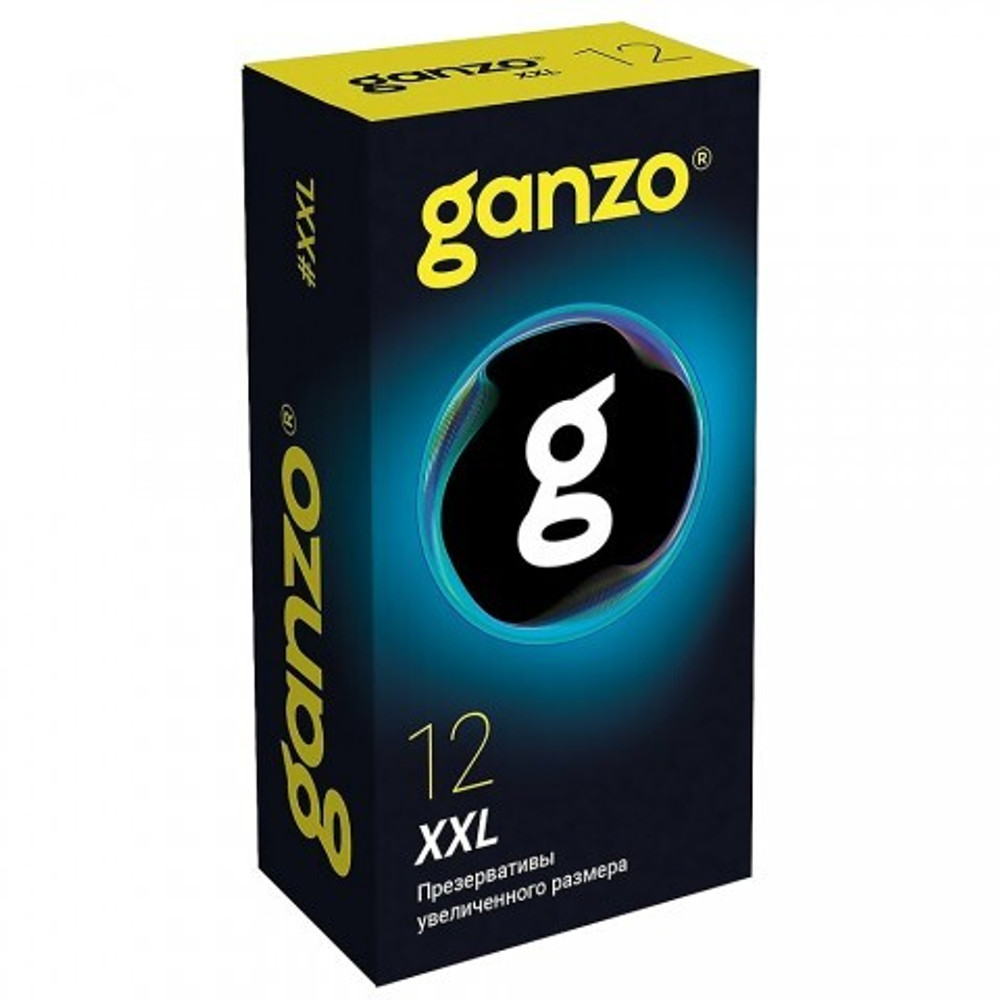 Презервативы увеличенного размера Ganzo XXL Black edition, 12 шт.
