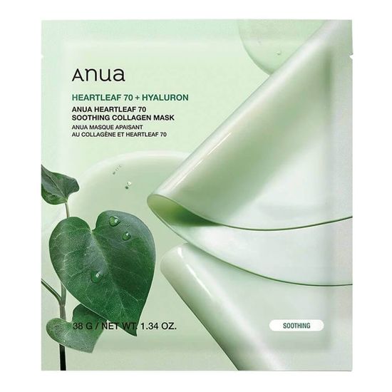 Anua Маска гидрогелевая с хауттюйнией - Heartleaf 70 Soothing Collagen Mask 38 гр