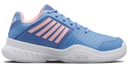 детские Кроссовки теннисные K-Swiss Court Express Omni - silver lake blue/white/orchid pink