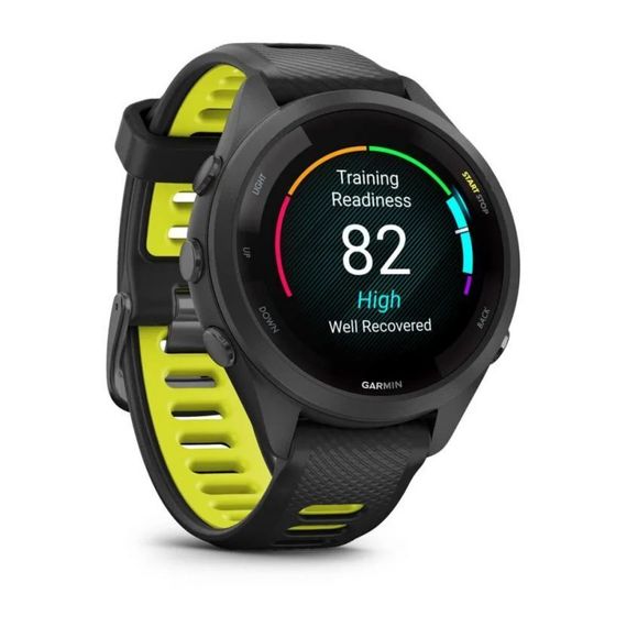 Garmin Forerunner 265S — умные спортивные часы в чёрном цвете