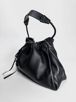 Женская сумка-кисет черного цвета