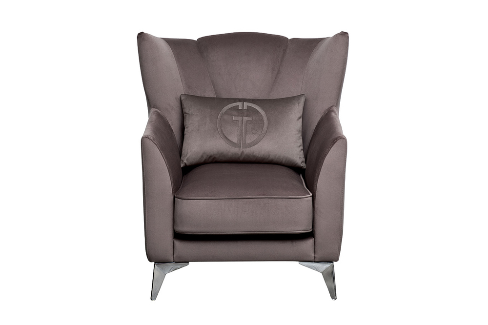 Кресло Сиена(Siena) велюр коричневый Colt1012-ROSKOR 83x82x93см Garda Decor