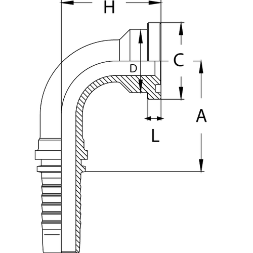 Фитинг DN 25 SFL 3/4 38.1 (90)
