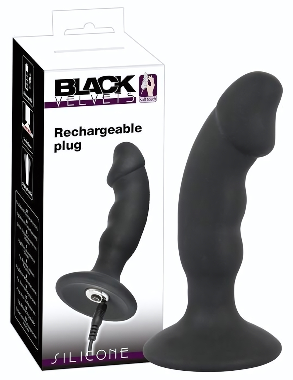 Черная реалистичная анальная вибровтулка - 14 см. (Цвет: черный)