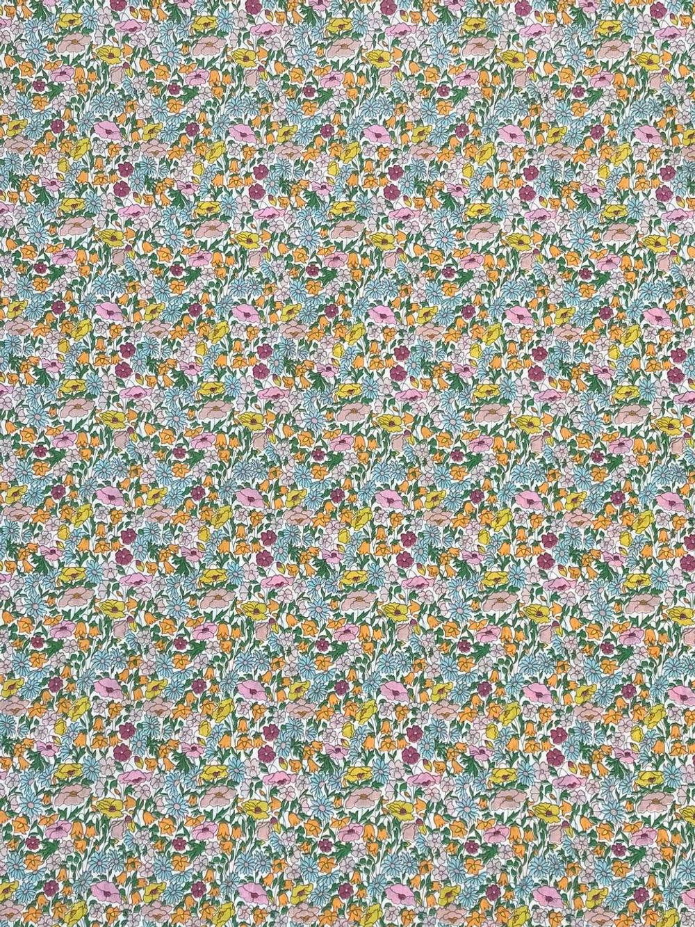 Хлопок Liberty белый с цветочным принтом Tana Lawn™ Cotton - Classic Collection