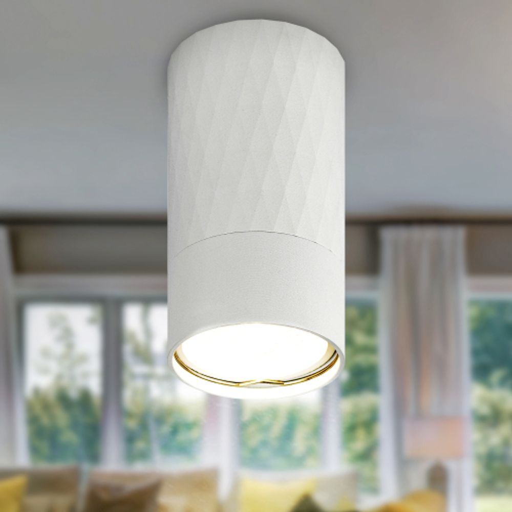 Светильник настенно-потолочный спот ЭРА OL31 WH MR16 GU10 IP20 белый | Накладные светильники