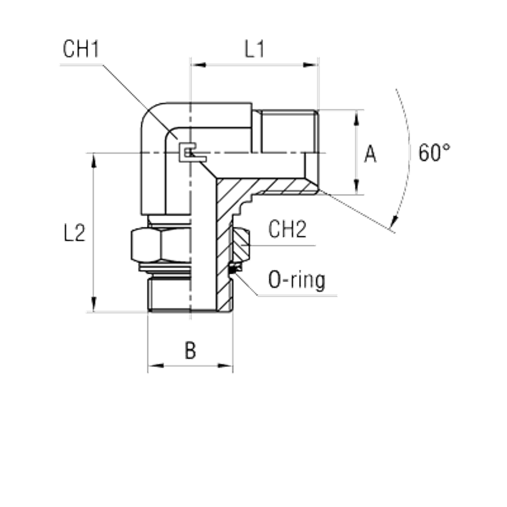 Штуцер FRG90 BSP 2" BSP 1.1/2"