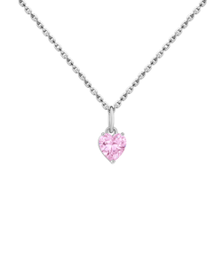 Подвес из серебра со вставкой из розового фианита