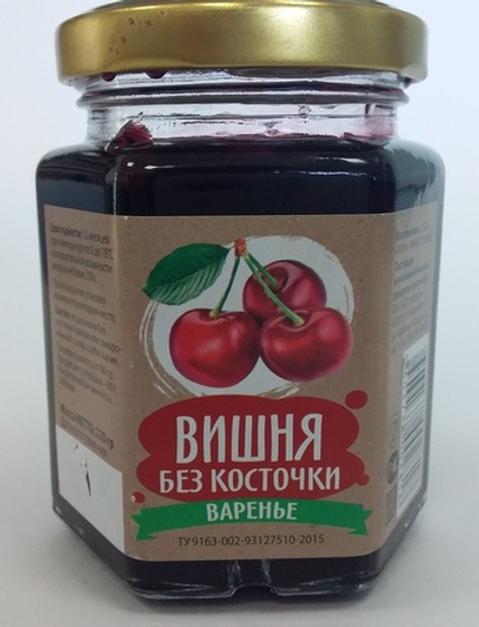 Варенье из вишни без косточки 220 гр от "НИВА"