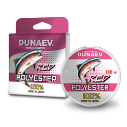 Леска Dunaev Polyester RED 0.165мм 100м