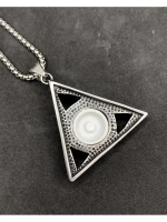 Магический кулон оберег амулет Пирамида с Глазом на цепочке