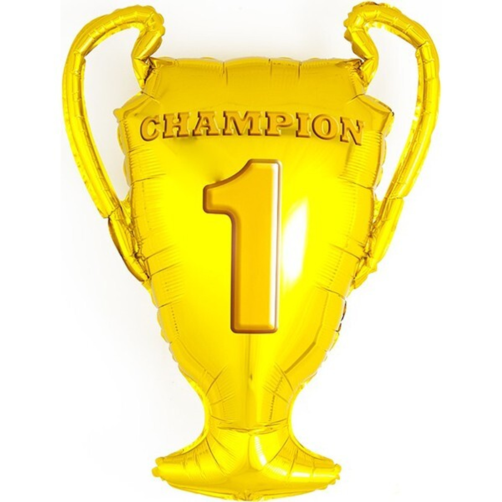 Фольгированный шар фигура Кубок Чемпионов золото 71 см