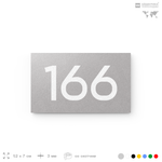 Номер на дверь 166, табличка на дверь для офиса, квартиры, кабинета, аудитории, склада, серый 120х70 мм, Айдентика Технолоджи