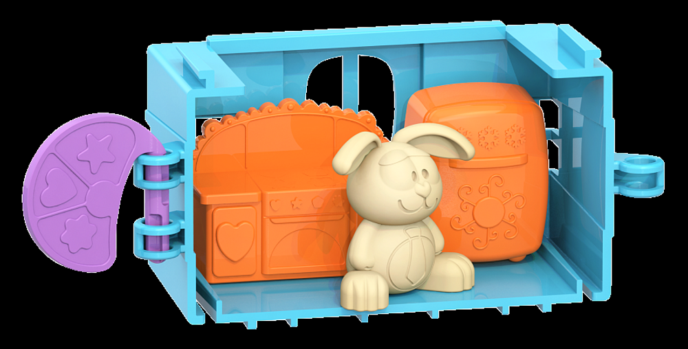 Игровой набор "Зайкин Домик. Кухня" (бирюз.) (Нордпласт)