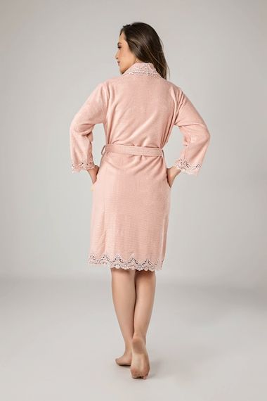 Халат женский махровый 17259 пудра NUSA Турция