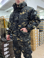 Костюм горка 5 зима / чёрный мультикам лайт