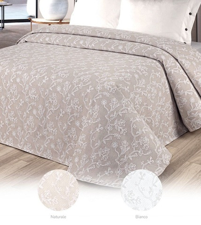 Покрывало жаккард 2-спальное "Адель" БЕЛОЕ 260x260см