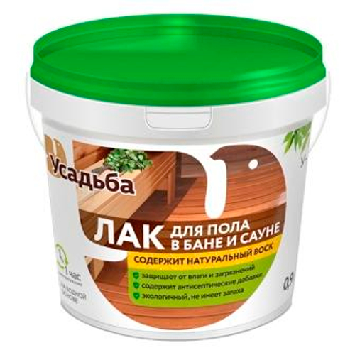 Лак д/пола в бане и сауне У-423 ф 0,9кг