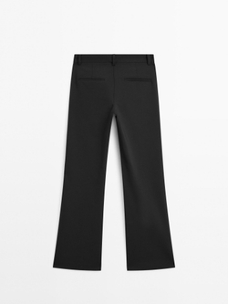 Massimo Dutti Расклешенные брюки-стрейч, черный