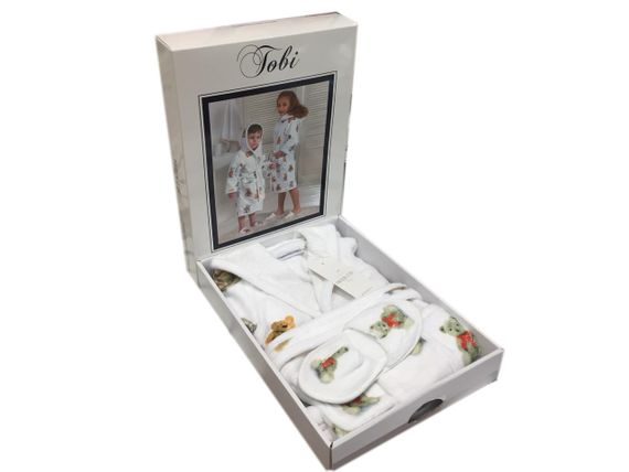 НАБОР  Халат детский с тапочками  TOBI - ТОБИ Maison Dor (Турция)