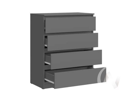 Комод 800 (4 ящика) (Ш) МС Челси (графит/графит)