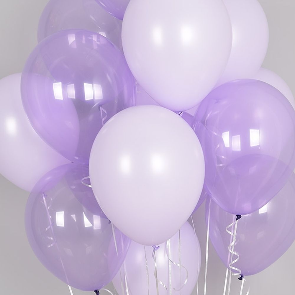 Шар (12"/30 см) Макарунс, Сиреневый туман, пастель 100 шт.