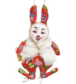 РусКукла RK-460/3 Кукла подвесная «Кролик c колокольчиком»