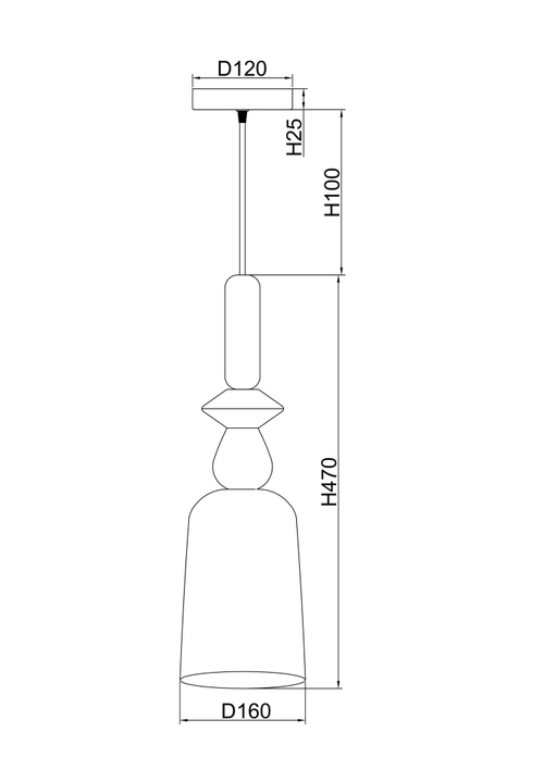 Подвесной светильник Freya FR5148PL-01CG