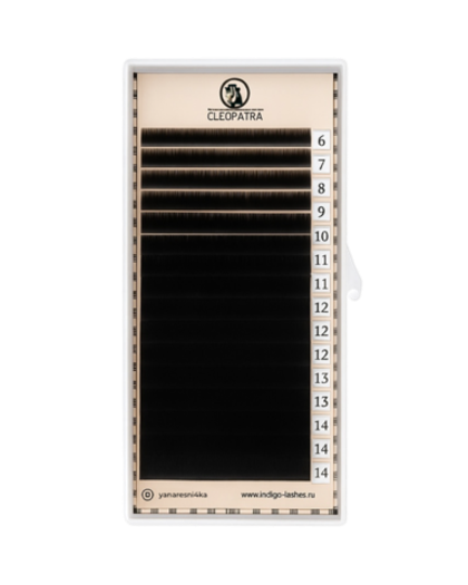 Темно-коричневые "Горький шоколад" ресницы CLEOPATRA Dark Choco MIX - 16 линий