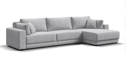 Угловой диван Босс Прайм Макс Шенилл Клауд серый