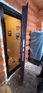 Дверь с терморазрывом входная Лабиринт Термо Магнит 03 - Орех премиум